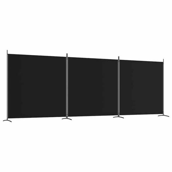 Maison Exclusive - Skillevæg 3 paneler Sort 525x180 cm Stof