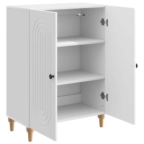 Maison Exclusive - Hvid glans buffet 66 x 34,5 x 90 cm Ingeniørtræ
