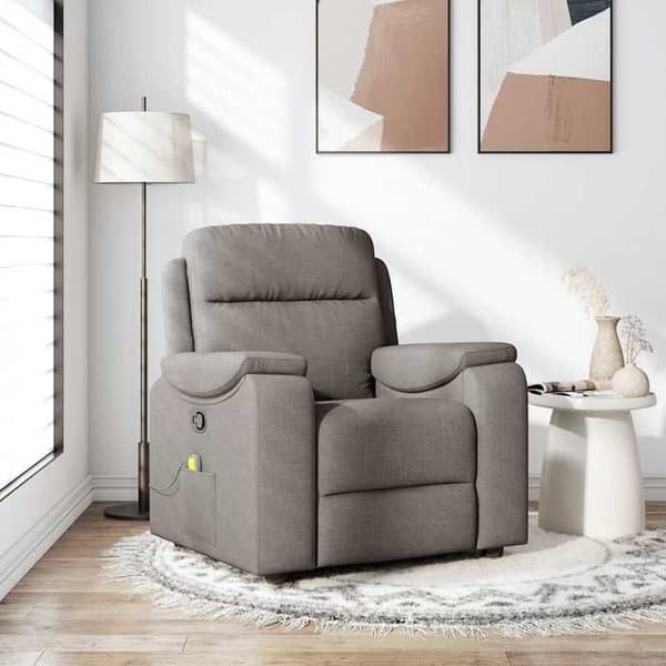 Maison Exclusive - Lænestol med massagefunktion, justerbar, Taupe Stof