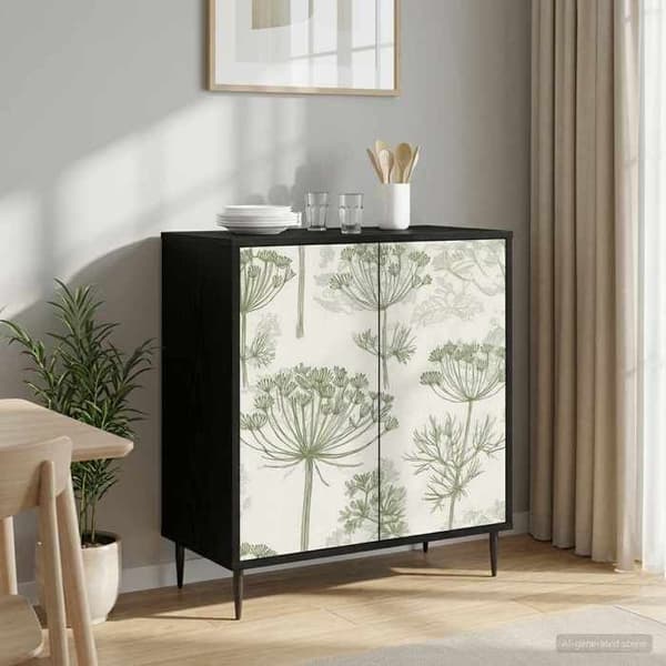 Maison Exclusive - Buffet GOTHA Sort eg 69 x 33 x 76 cm Ingeniørtræ