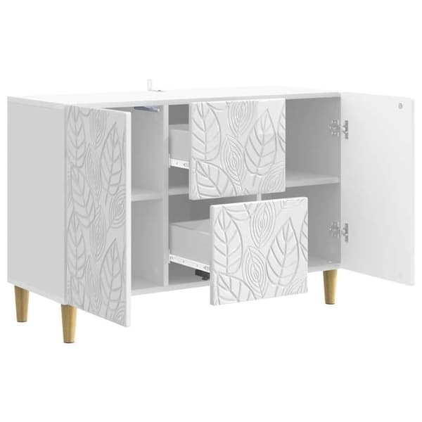 Maison Exclusive - Buffé Vit glänsande 89 x 34,5 x 60 cm Ingenjörsträ