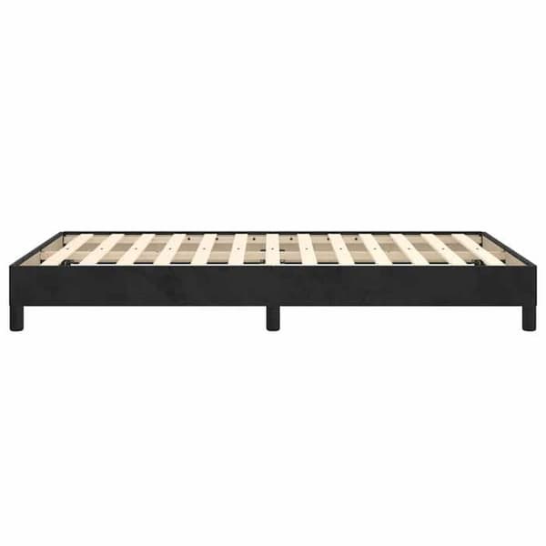 Maison Exclusive - Musta sänkykehys ilman patjaa 120x200 cm sametti