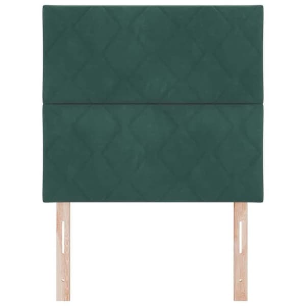 Maison Exclusive - LED-huvudgavel Mörkgrön 100 cm Sammet