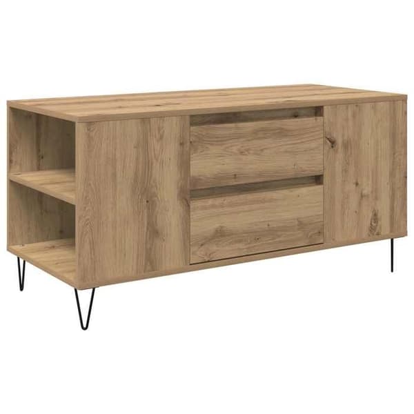 Maison Exclusive - Håndlavet egetræsbord 102 x 44,5 x 50 cm