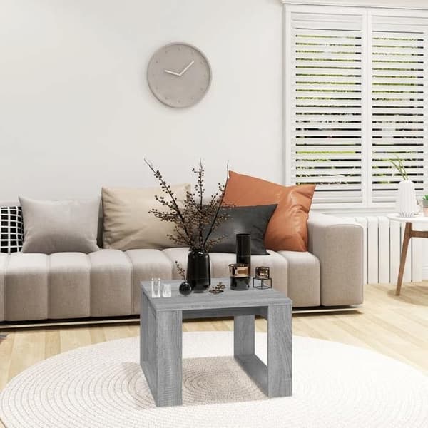 Maison Exclusive - Sidobord Sonoma grå 50x50x35 cm Ingenjörsträ Sonoma grå