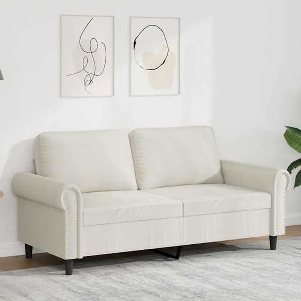Maison Exclusive - Soffa 2-sits Creme 140 cm Sammet