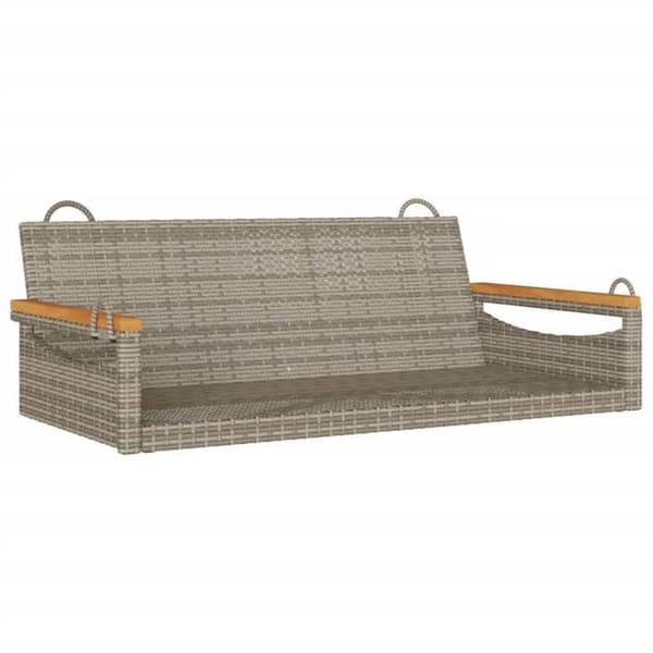 Maison Exclusive - Grå hängsoffa 109x62x40 cm flätad resin