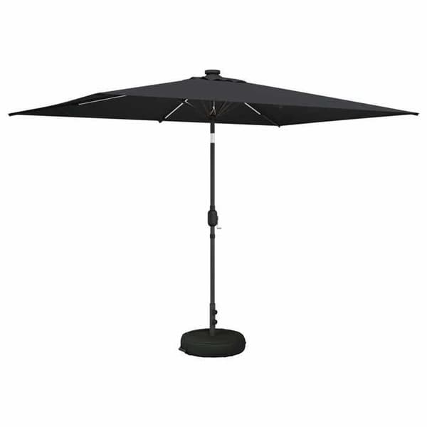 Maison Exclusive - Haveparasol med LED-lys og base 200 x 300 cm