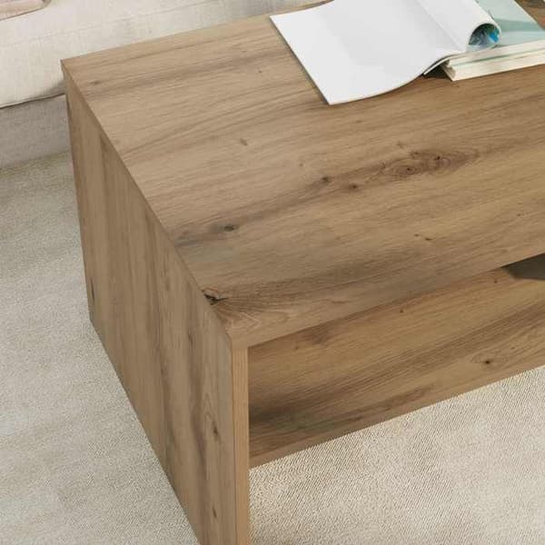 Bord - EKSKLUSIV HUS - 100 x 50 x 40 cm - Ingeniørtræ - Rektangulær - Indbyggede hylder