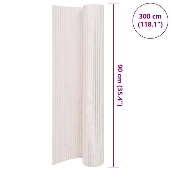 Maison Exclusive - Dubbel sida trädgårdsstängsel 90 x 300 cm Vit