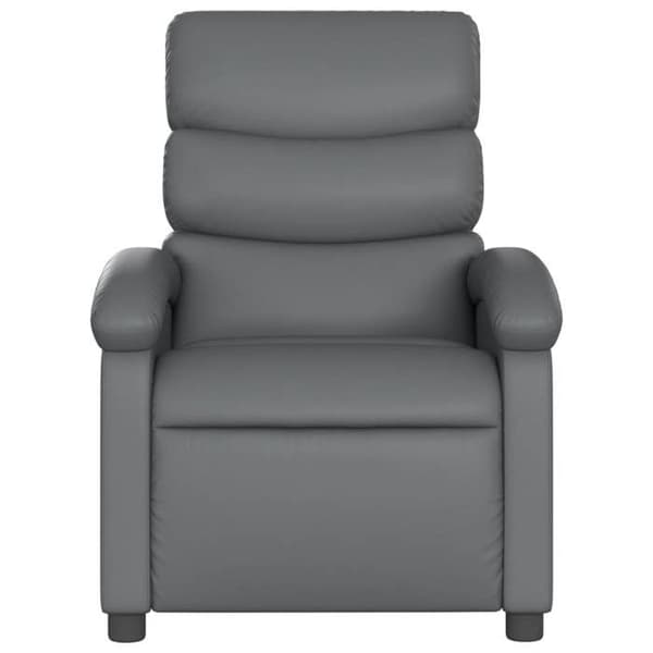 Maison Exclusive - Grå læderlook massage stol med vippefunktion