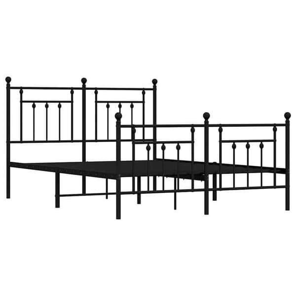 Sengestel - EKSKLUSIV HUS - 140x190 cm - Metal - Sort - Lamelseng Svart
