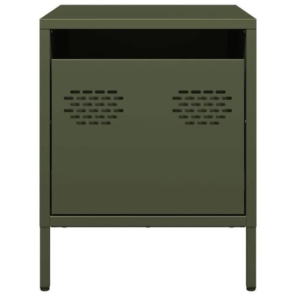 Maison Exclusive - Natborde 2 stk olivengrøn 35x39x43,5 cm stål