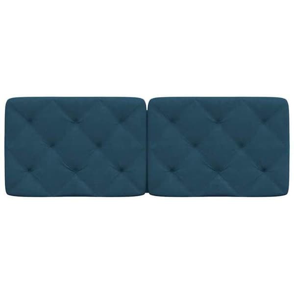 Maison Exclusive - Blå sänggavelkudde 120 cm i sammet
