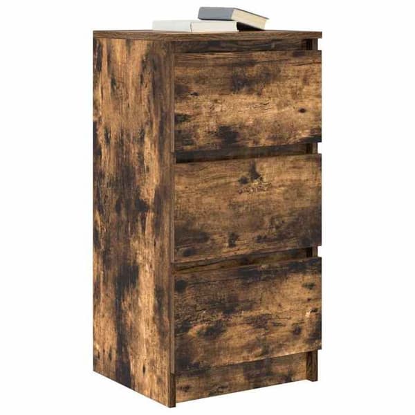 Maison Exclusive - Buffé ek rökt 37,5x35x76 cm ingenjörsträ