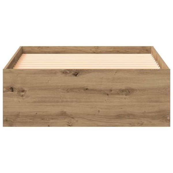 Maison Exclusive - Håndlavet egetræsseng 90 x 190 cm Ingeniørtræ