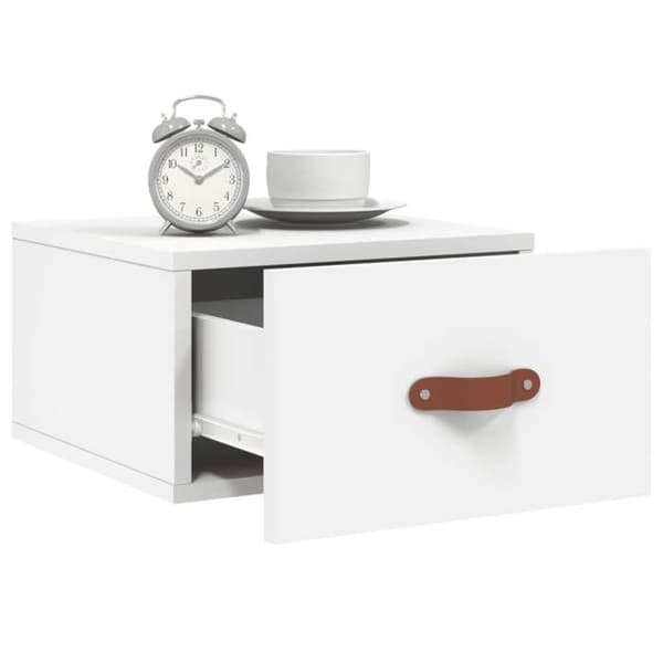 Maison Exclusive - Väggmonterad sängbord vit 35x35x20 cm Vit