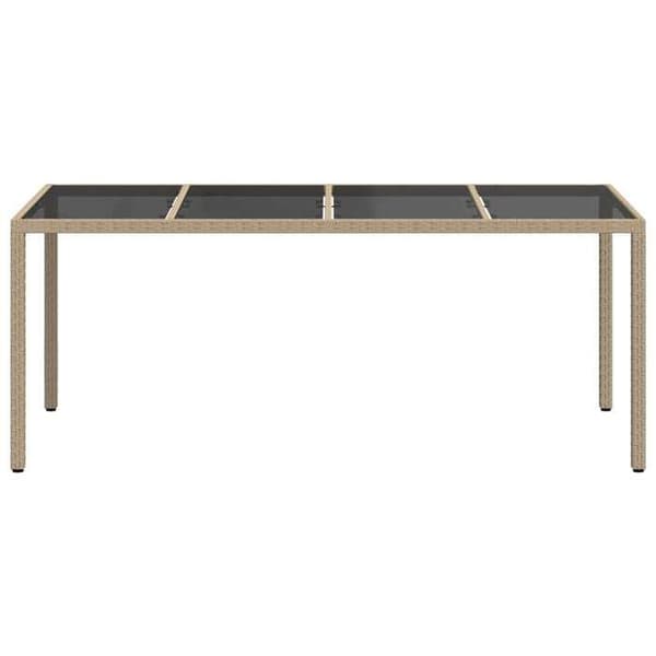 Maison Exclusive - Beige trädgårdsbord i polyrotting