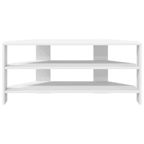 Hörn-TV-möbel - EXKLUSIV HEM - 100 x 40,5 x 45 cm - Vit - Ingenjörsträ - Matt finish Vit