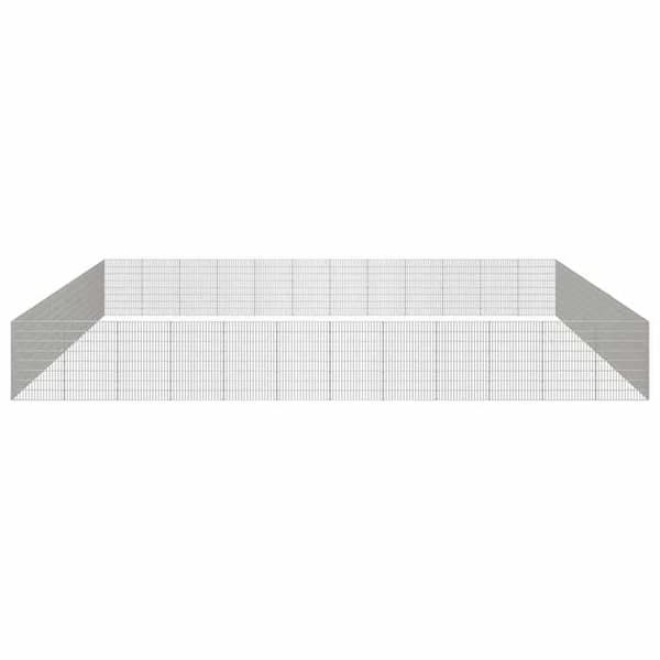 Maison Exclusive - Indhegning til fritgående dyr 48 paneler 54x80cm galvaniseret jern
