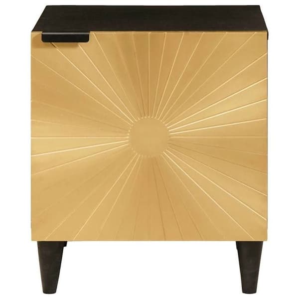 Maison Exclusive - Natbord 2 dele Sort og guld 40 x 33 x 46 cm