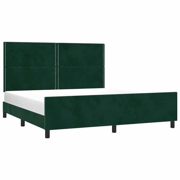Maison Exclusive - Patja ilman runkoa tummanvihreä 200x200 cm sametti