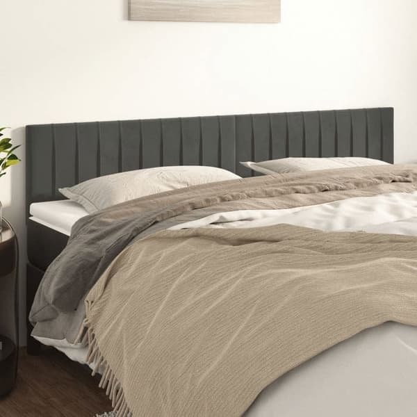 Maison Exclusive - Tummanharmaat päätylevyt 160x5x78/88 cm Sametti Mörkgrå