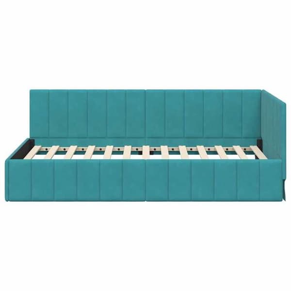 Maison Exclusive - Vinkel sengestel Turquoise 100 cm x 200 cm Velour