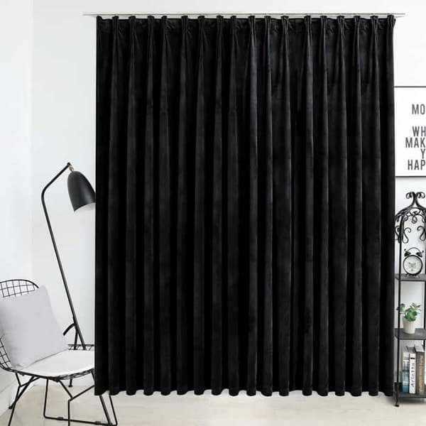 Valoeste - Maison Exclusive - Sametti - Musta - 290 x 245 cm Svart