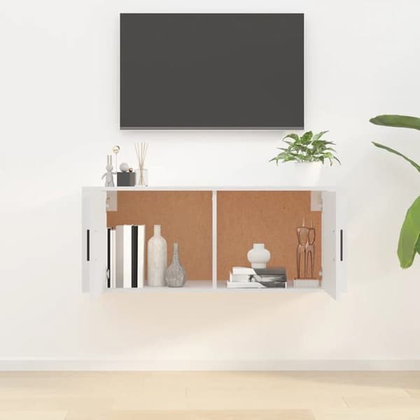 Maison Exclusive - Väggmonterad TV-möbel Vit 100x34,5x40 cm Vit