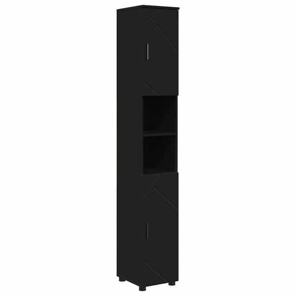 Maison Exclusive - Badeværelsesskab med opbevaring Sort 30 x 35 x 192 cm