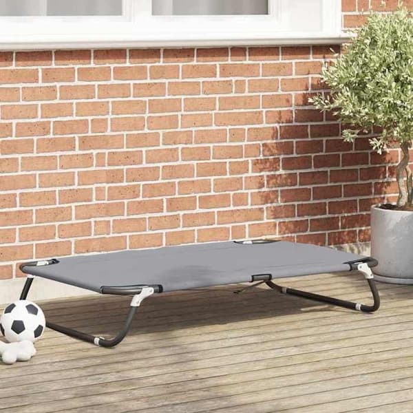 Maison Exclusive - Koiran sänky 90 x 55 x 18 cm Vaalea teräs