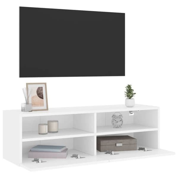 Maison Exclusive - Väggmonterad TV-möbel vit 100x30x30 cm ingenjörsträ Vit