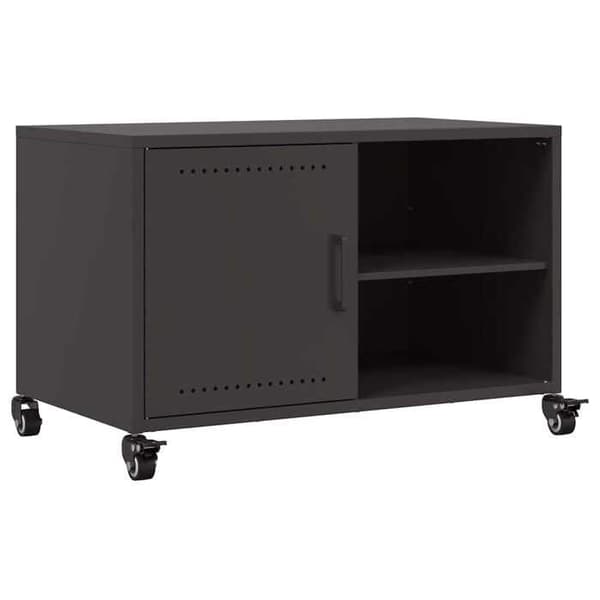 Maison Exclusive - Sort TV-møbel 68x39x43,5 cm stål Svart