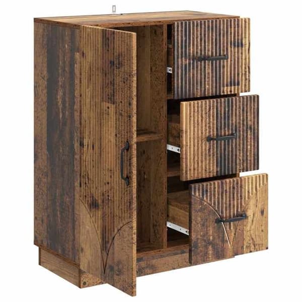 Maison Exclusive - Buffé i gammalt trä 66 x 34,5 x 87 cm Ingenjörsträ