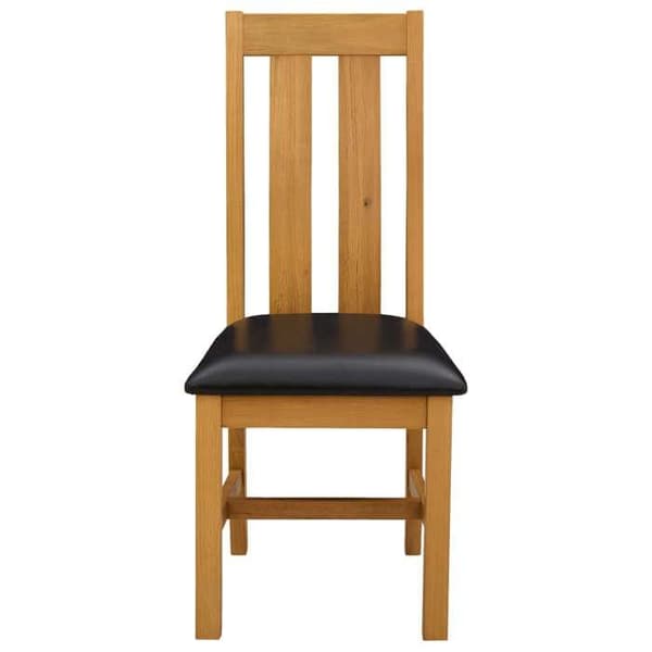 Maison Exclusive - Matstol 2 st Massivt ekträ Svart