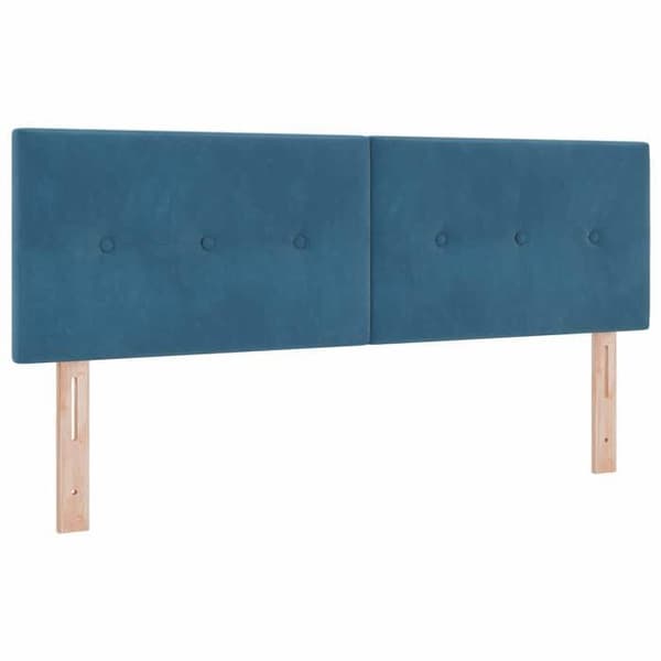 Maison Exclusive - Boxspring säng med madrass Blå 140 x 200 cm Sammet Blå