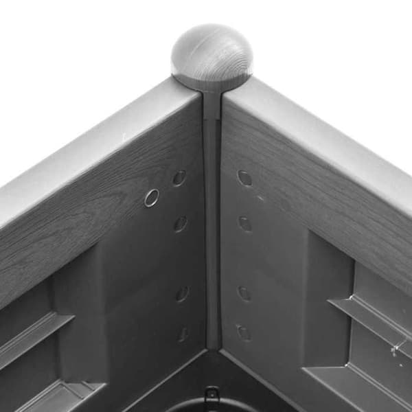 Maison Exclusive - Upphöjd trädgårdssäng PP Grå sten 100x43x35 cm
