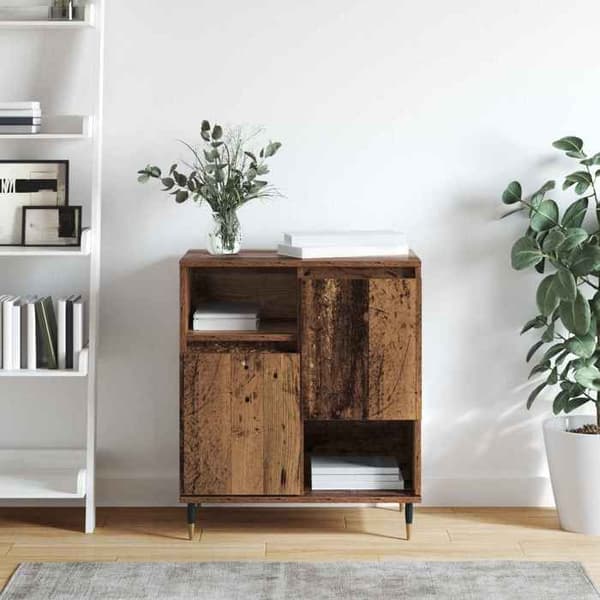 Buffébas - EXKLUSIVT HUS - 60 x 35 x 70 cm - Träpaneler - Brun - Nutida