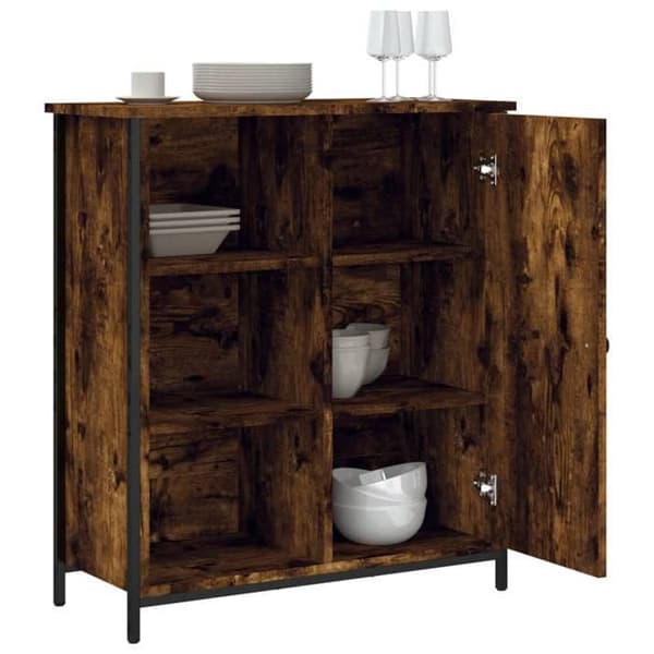 Maison Exclusive - Buffé i rökig ek 70x30x80 cm ingenjörsträ