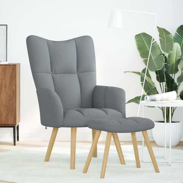Maison Exclusive - Relax stol med fodstøtte Lys grå Stof