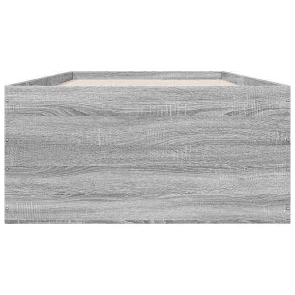 Maison Exclusive - Sängram utan madrass sonoma grå 100x200 cm
