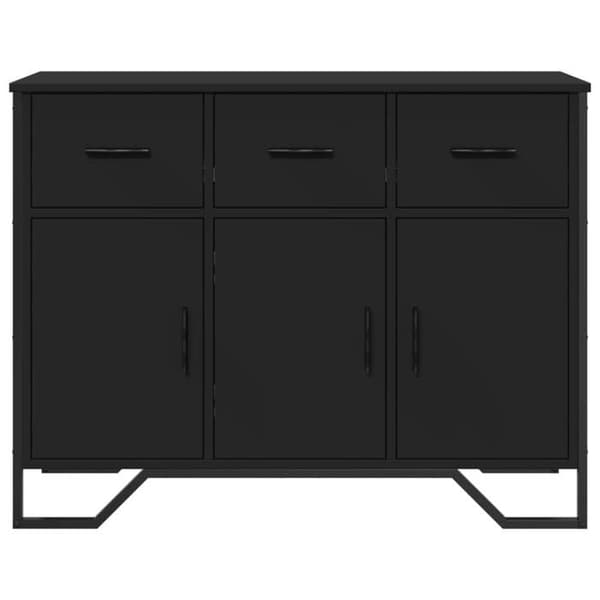 Maison Exclusive - Buffet sort 97x32,5x74,5 cm ingeniørtræ