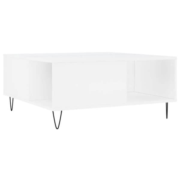 Maison Exclusive - Låg bord vit 80x80x36,5 cm ingenjörsträ