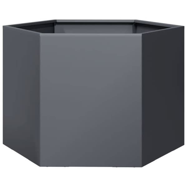 Maison Exclusive - Hexagon plantekasse anthracite 69x60x45 cm stål