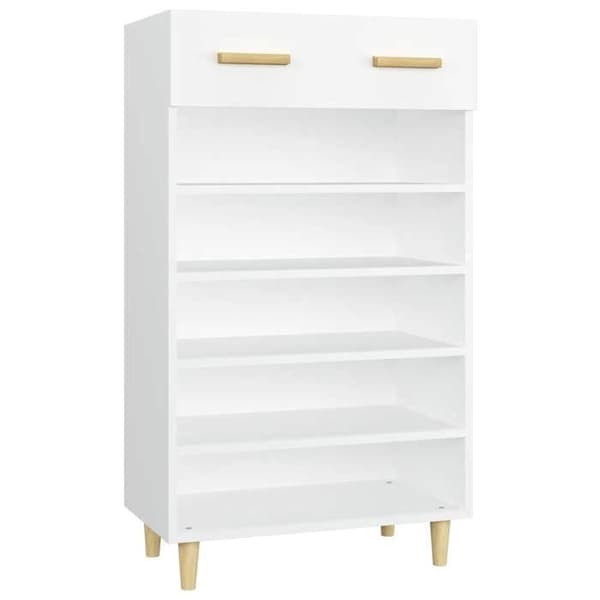 Maison Exclusive - Skoskåp Vit 60x35x105 cm Ingenjörsträ