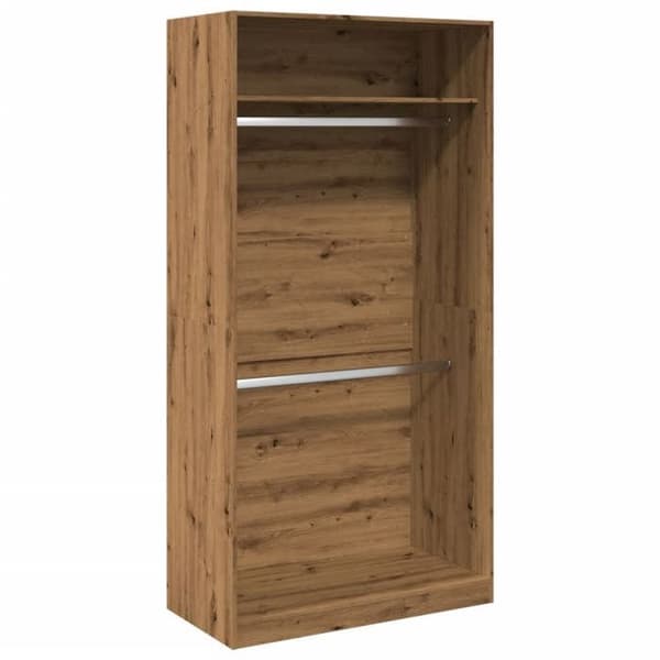 Maison Exclusive - Håndlavet egetræsgarderobe 100x50x200 cm ingeniørtræ