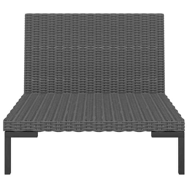 Maison Exclusive - Trädgårdsoffor 2 st med kuddar i halvrund flätad resin