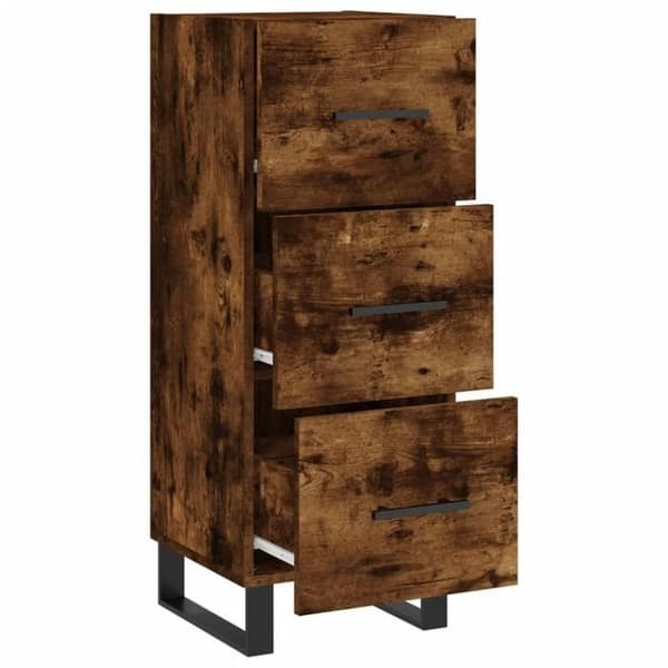 Maison Exclusive - Buffet Røget Eg 34,5x34x90 cm Ingeniørtræ
