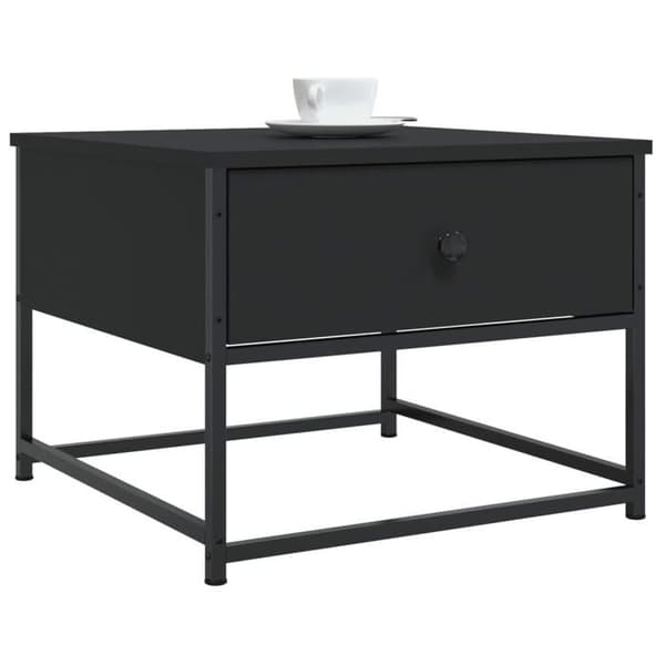 Maison Exclusive - Sort sofabord 51x51x40 cm i ingeniørtræ Svart